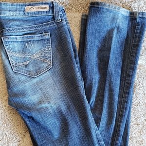 Refuge light wash boot cut jeans